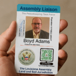 Hand holding common access badge